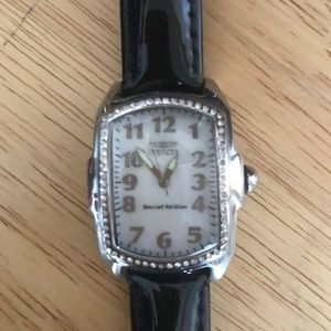 Invicta Special Edition Lupah Women’s  Watch Black Leather Band Model No. 13612